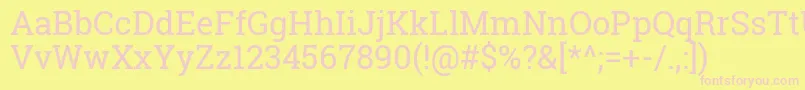 RobotoSlabRegular Font – Pink Fonts on Yellow Background