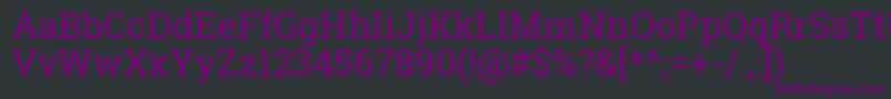 フォントRobotoSlabRegular – 黒い背景に紫のフォント