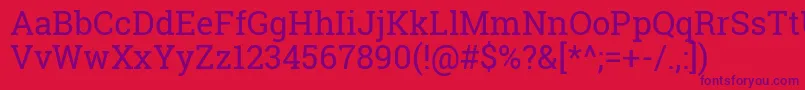RobotoSlabRegular Font – Purple Fonts on Red Background