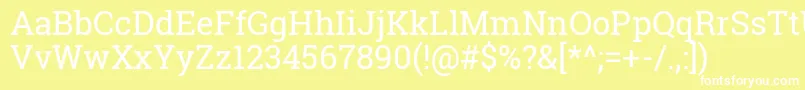 RobotoSlabRegular Font – White Fonts on Yellow Background