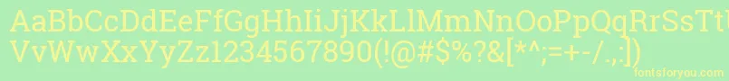 RobotoSlabRegular Font – Yellow Fonts on Green Background