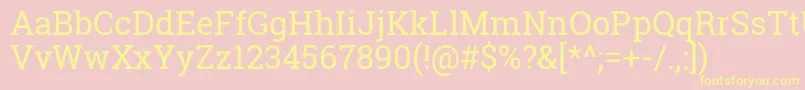 RobotoSlabRegular Font – Yellow Fonts on Pink Background
