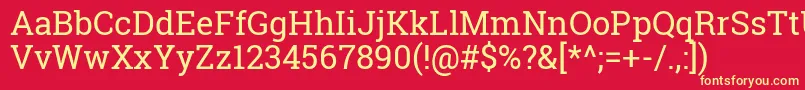 RobotoSlabRegular Font – Yellow Fonts on Red Background