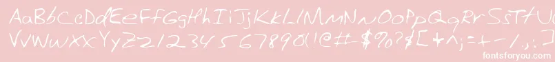 Lehn123 Font – White Fonts on Pink Background