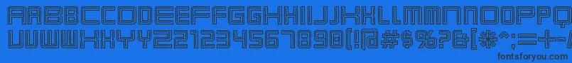 Шрифт Karnivot – чёрные шрифты на синем фоне