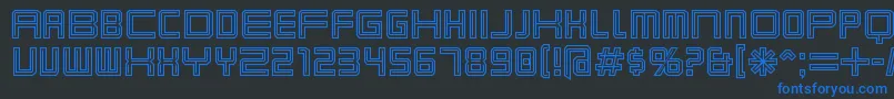 Karnivot Font – Blue Fonts on Black Background