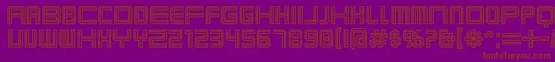 Karnivot-fontti – ruskeat fontit violetilla taustalla