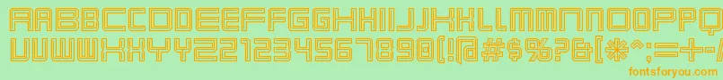 Karnivot Font – Orange Fonts on Green Background