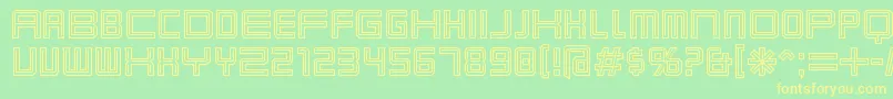 Karnivot Font – Yellow Fonts on Green Background