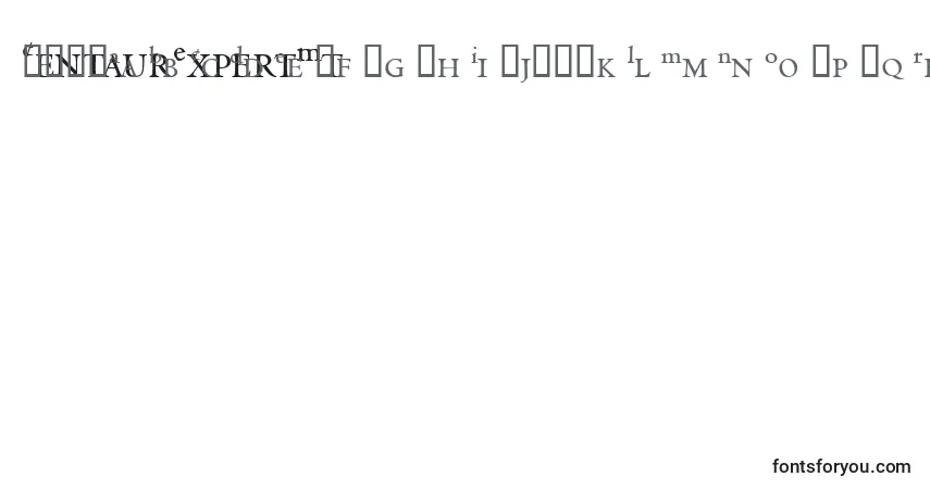 A fonte CentaurExpertMt – alfabeto, números, caracteres especiais