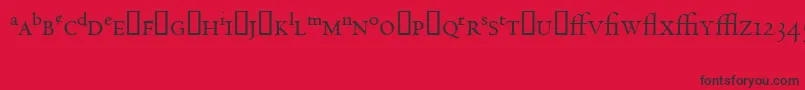 CentaurExpertMt Font – Black Fonts on Red Background