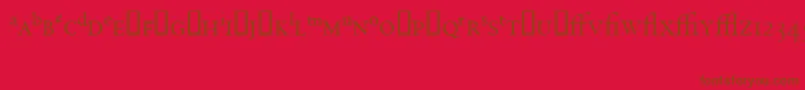 CentaurExpertMt Font – Brown Fonts on Red Background