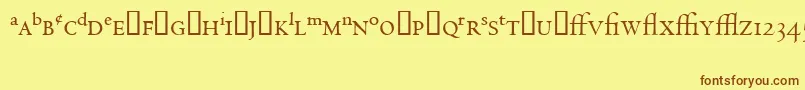 Шрифт CentaurExpertMt – коричневые шрифты на жёлтом фоне