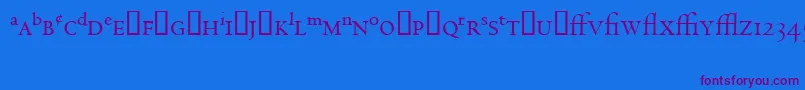 Шрифт CentaurExpertMt – фиолетовые шрифты на синем фоне