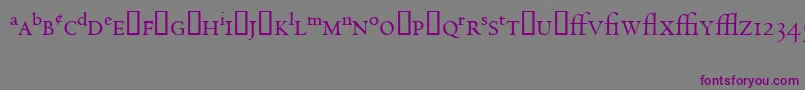 CentaurExpertMt Font – Purple Fonts on Gray Background