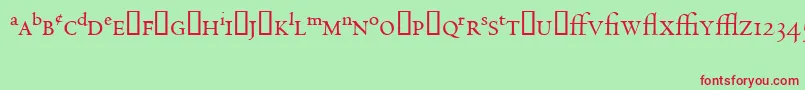 Шрифт CentaurExpertMt – красные шрифты на зелёном фоне