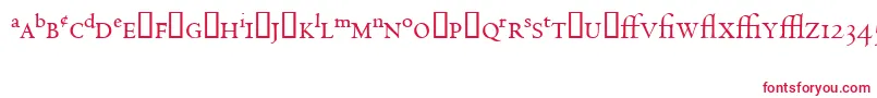 フォントCentaurExpertMt – 白い背景に赤い文字