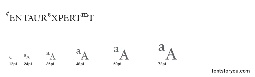 CentaurExpertMt Font Sizes