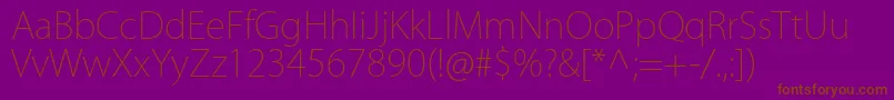 KozgoproExtralight Font – Brown Fonts on Purple Background