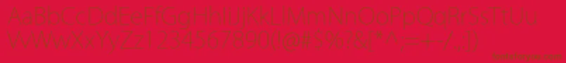 KozgoproExtralight Font – Brown Fonts on Red Background