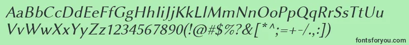 LinbiolinumArl Font – Black Fonts on Green Background