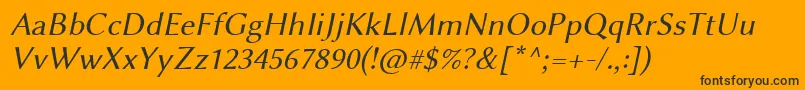 LinbiolinumArl Font – Black Fonts on Orange Background
