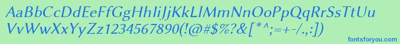 LinbiolinumArl Font – Blue Fonts on Green Background