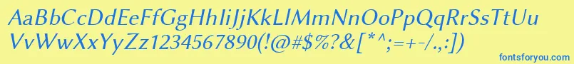 LinbiolinumArl Font – Blue Fonts on Yellow Background