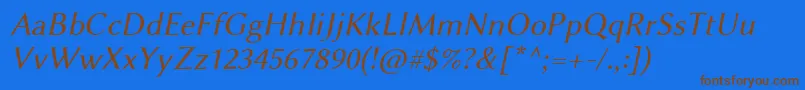 LinbiolinumArl Font – Brown Fonts on Blue Background
