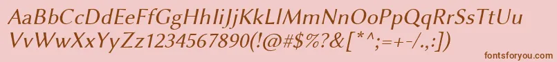 LinbiolinumArl Font – Brown Fonts on Pink Background