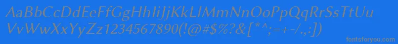 LinbiolinumArl Font – Gray Fonts on Blue Background