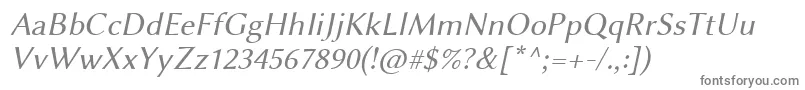 LinbiolinumArl-fontti – harmaat kirjasimet valkoisella taustalla