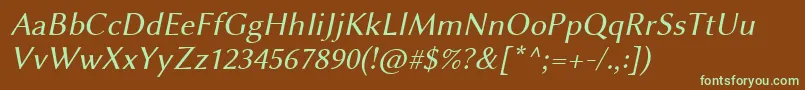 LinbiolinumArl Font – Green Fonts on Brown Background