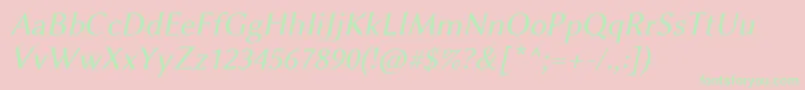 LinbiolinumArl Font – Green Fonts on Pink Background