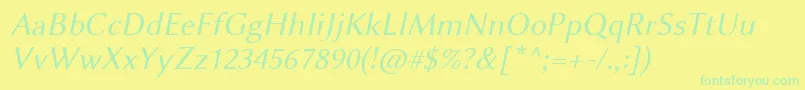 LinbiolinumArl Font – Green Fonts on Yellow Background