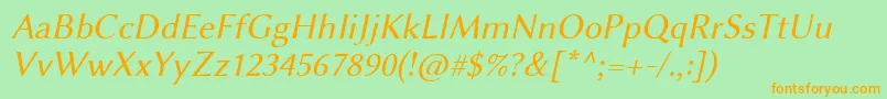 LinbiolinumArl Font – Orange Fonts on Green Background