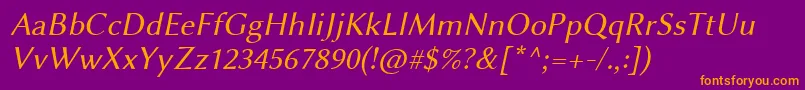 LinbiolinumArl Font – Orange Fonts on Purple Background
