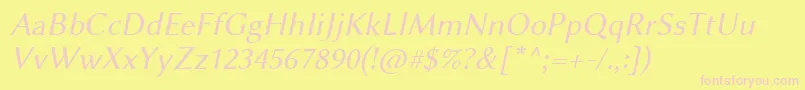 LinbiolinumArl Font – Pink Fonts on Yellow Background