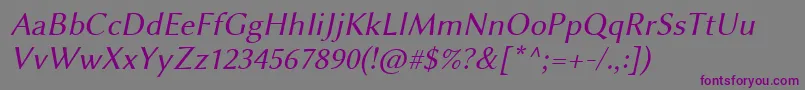 Шрифт LinbiolinumArl – фиолетовые шрифты на сером фоне