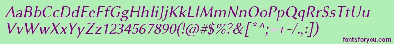 LinbiolinumArl Font – Purple Fonts on Green Background