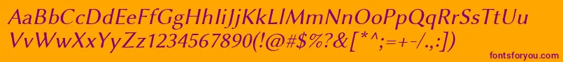 LinbiolinumArl Font – Purple Fonts on Orange Background