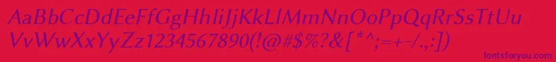 Шрифт LinbiolinumArl – фиолетовые шрифты на красном фоне