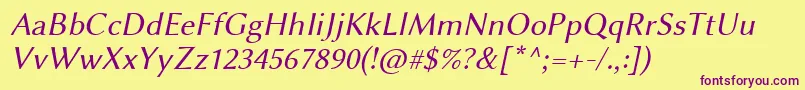 LinbiolinumArl Font – Purple Fonts on Yellow Background