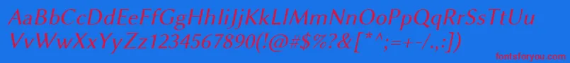 fuente LinbiolinumArl – Fuentes Rojas Sobre Fondo Azul