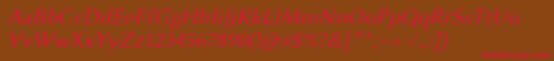 LinbiolinumArl Font – Red Fonts on Brown Background