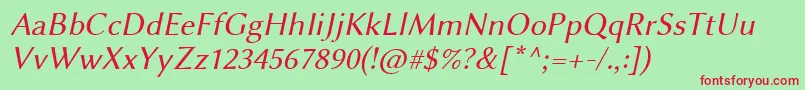 LinbiolinumArl Font – Red Fonts on Green Background