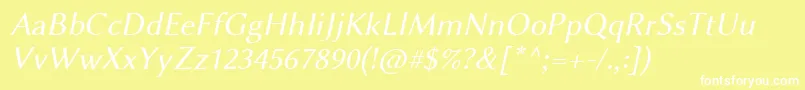 LinbiolinumArl Font – White Fonts on Yellow Background