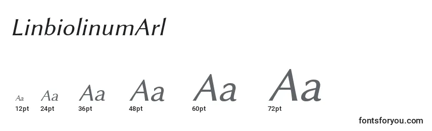 Размеры шрифта LinbiolinumArl