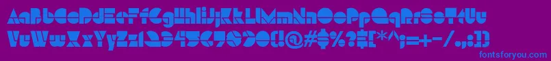 Шрифт HffModernStrand – синие шрифты на фиолетовом фоне