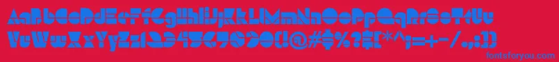HffModernStrand Font – Blue Fonts on Red Background
